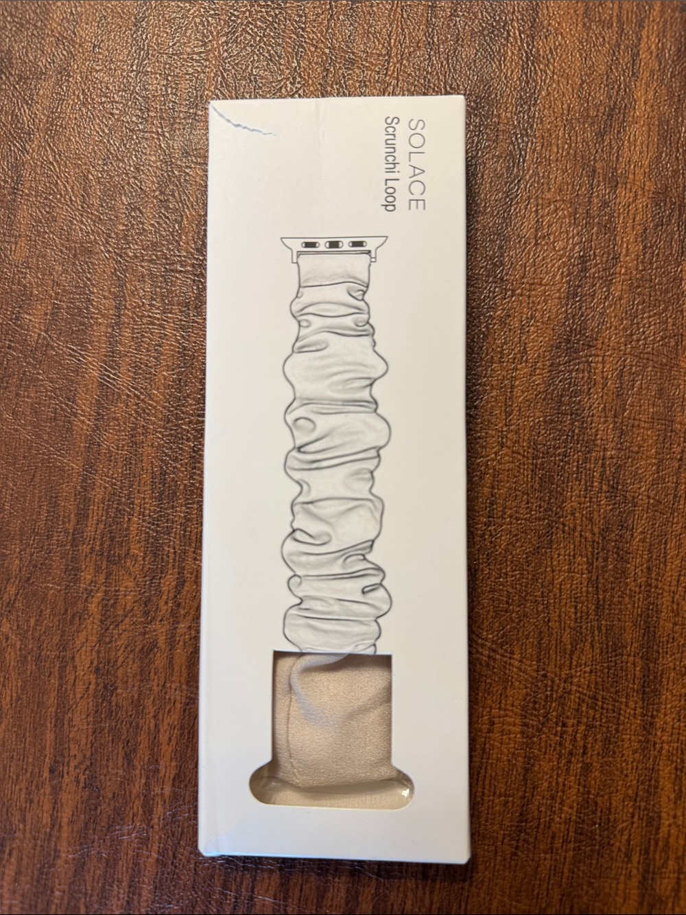 Solace Scrunchi Loop Watch Band- Tan/Beige - Picture 3 of 6